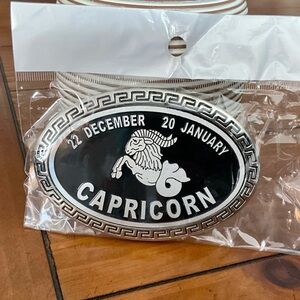NEW Oker Brand Capricorn Unisex Silvertone Belt Buckle with Bottle Opener